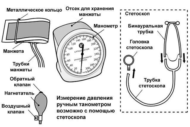 Как правильно измерить артериальное давление механическим тонометром?